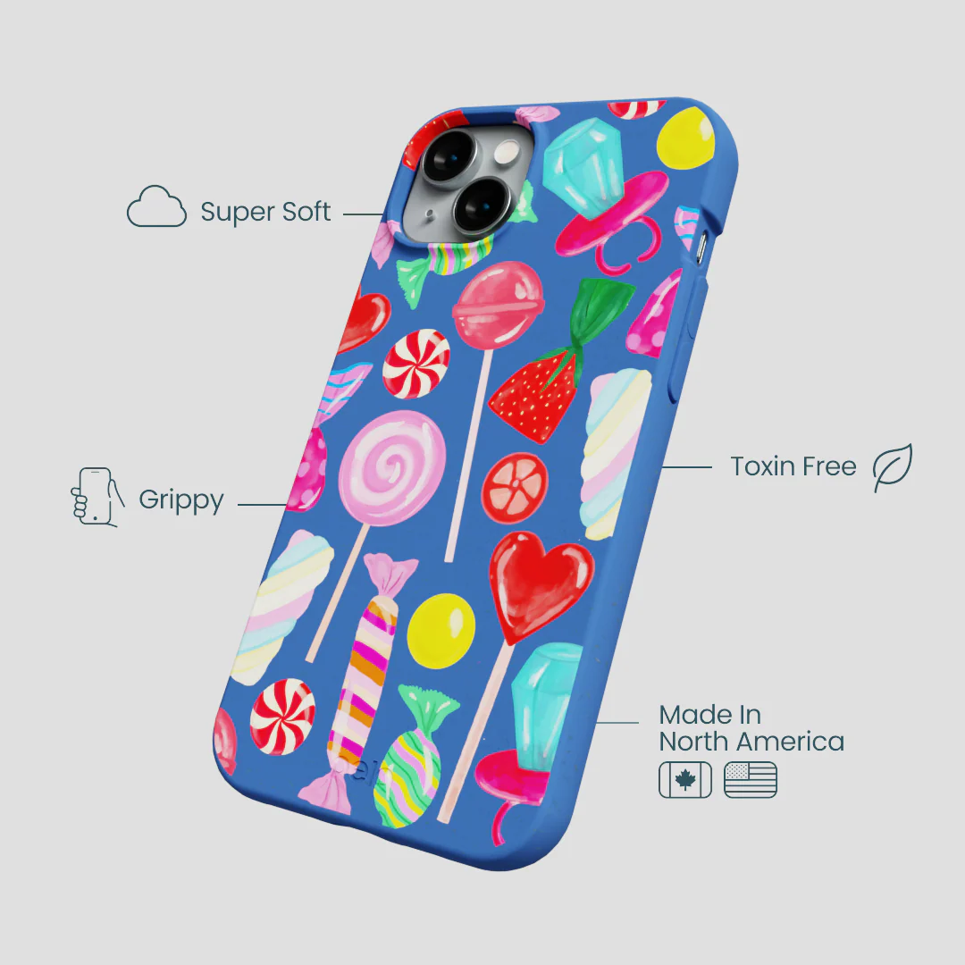 Electric Blue Candy Shop iPhone 14 Plus Case - Image 4