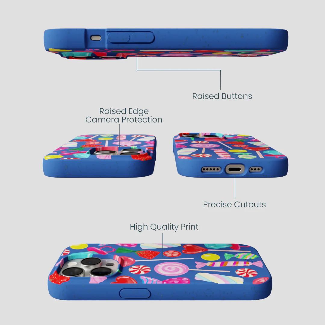 Electric Blue Candy Shop iPhone 14 Pro Case - Image 3
