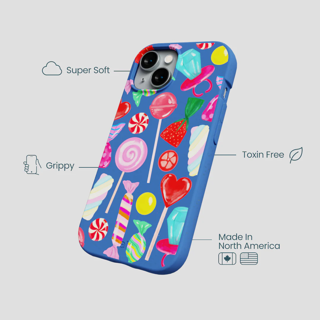 Electric Blue Candy Shop iPhone 15 Case - Image 4