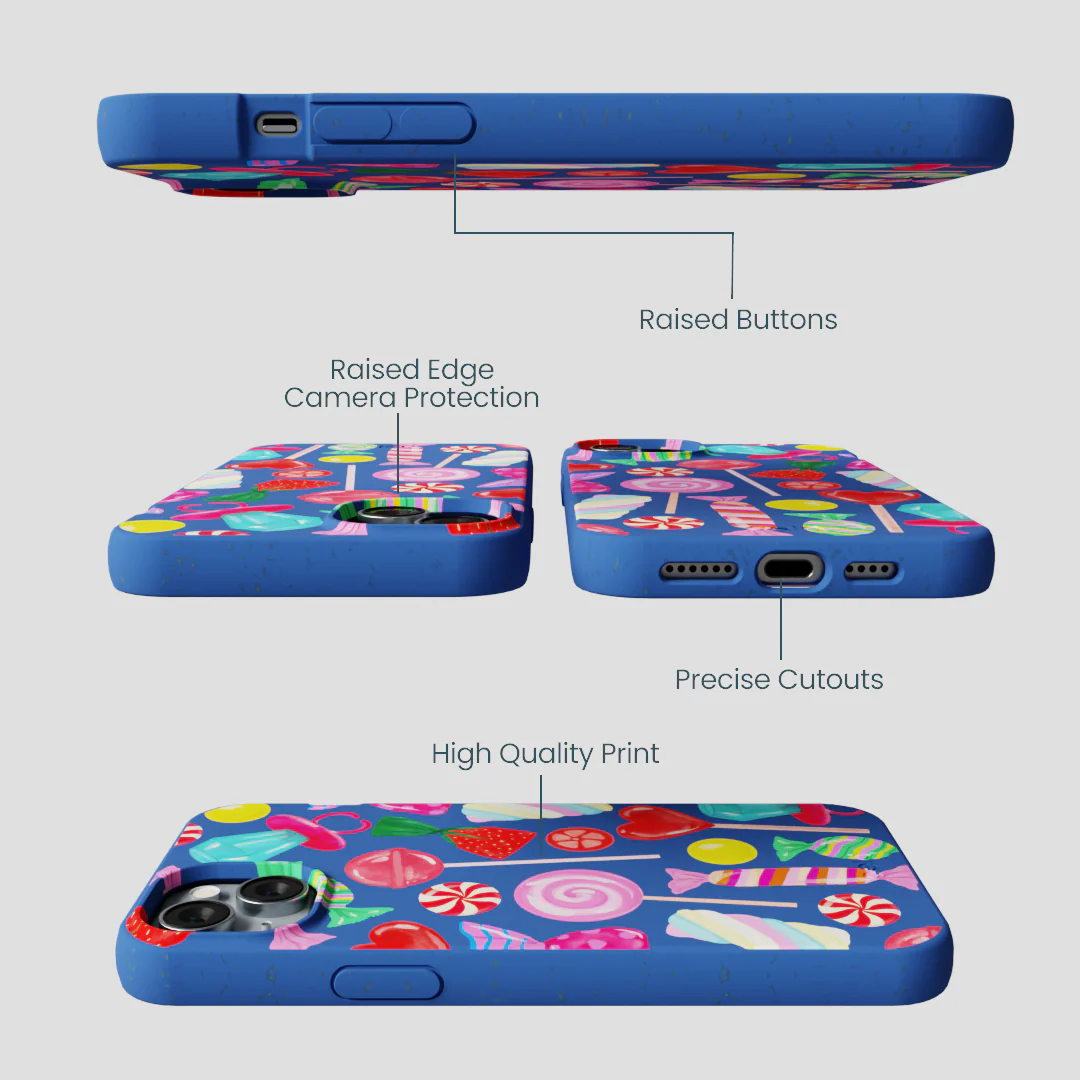 Electric Blue Candy Shop iPhone 15 Plus Case - Image 3