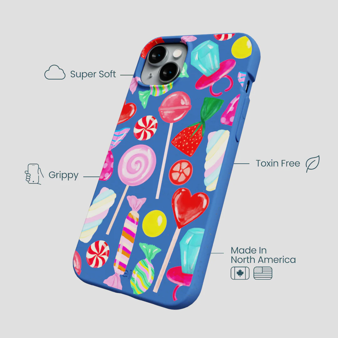 Electric Blue Candy Shop iPhone 15 Plus Case - Image 4