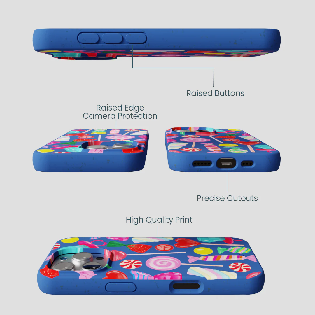 Electric Blue Candy Shop iPhone 16 Pro Case - Image 3