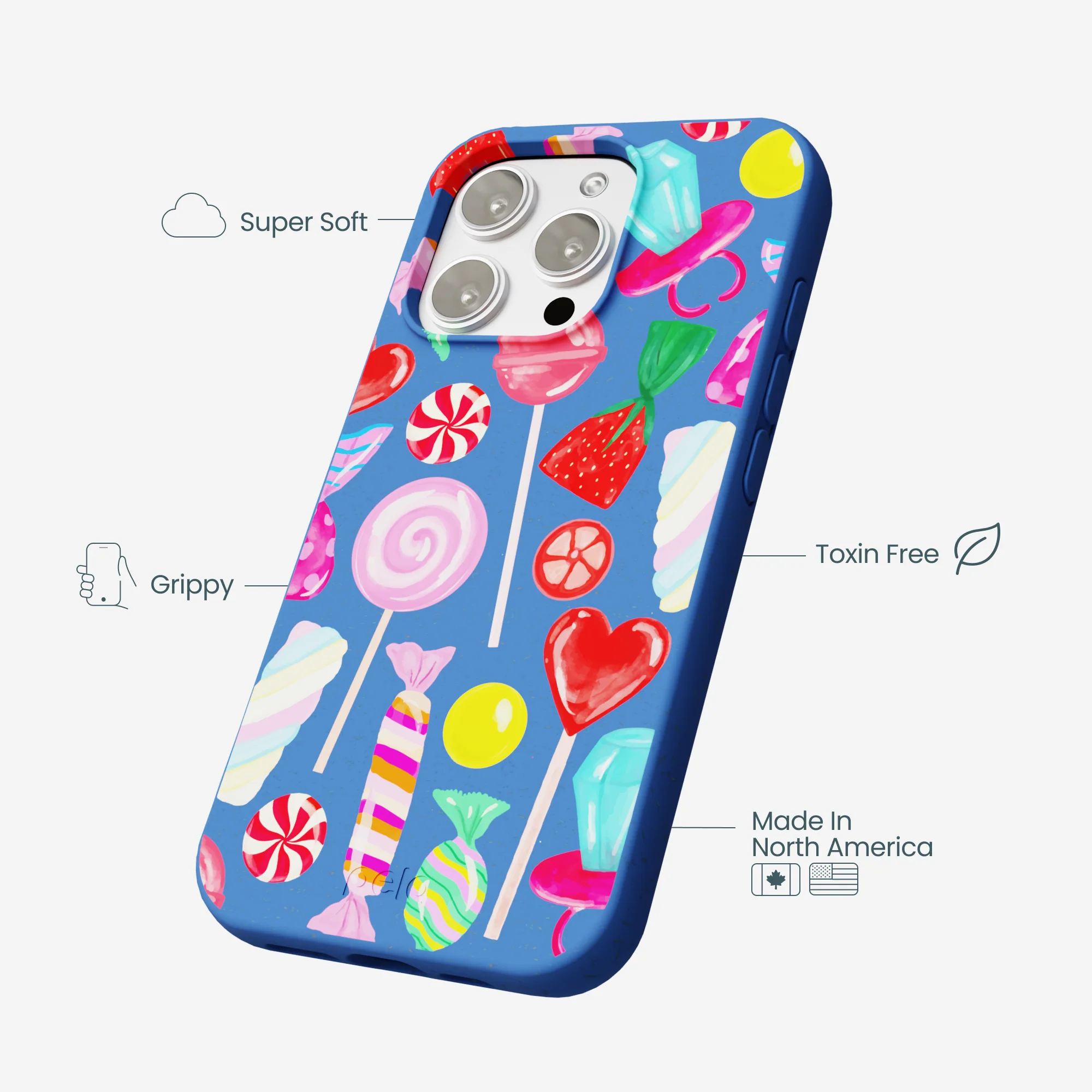 Electric Blue Candy Shop iPhone 16 Pro Max Case - Image 4