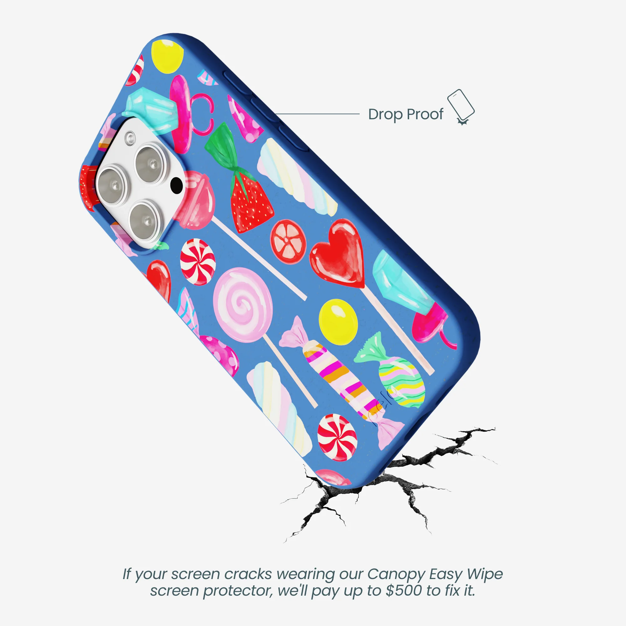 Electric Blue Candy Shop iPhone 16 Pro Max Case - Image 5