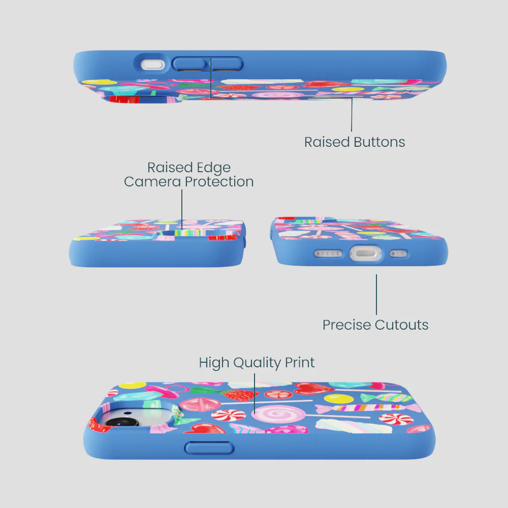 Electric Blue Candy Shop iPhone 16e/17e Case - Image 3