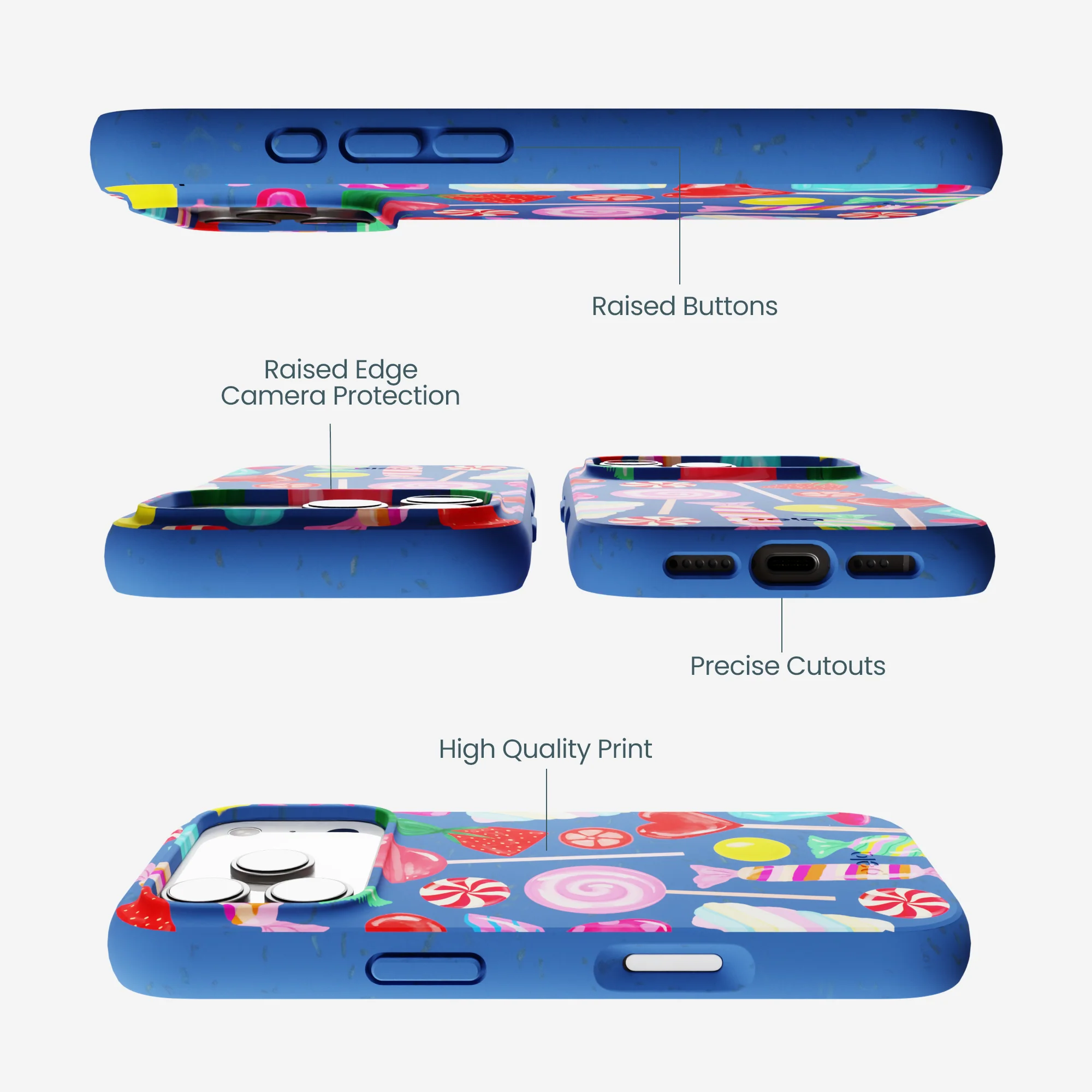 Electric Blue Candy Shop iPhone 17 Pro Case - Image 3
