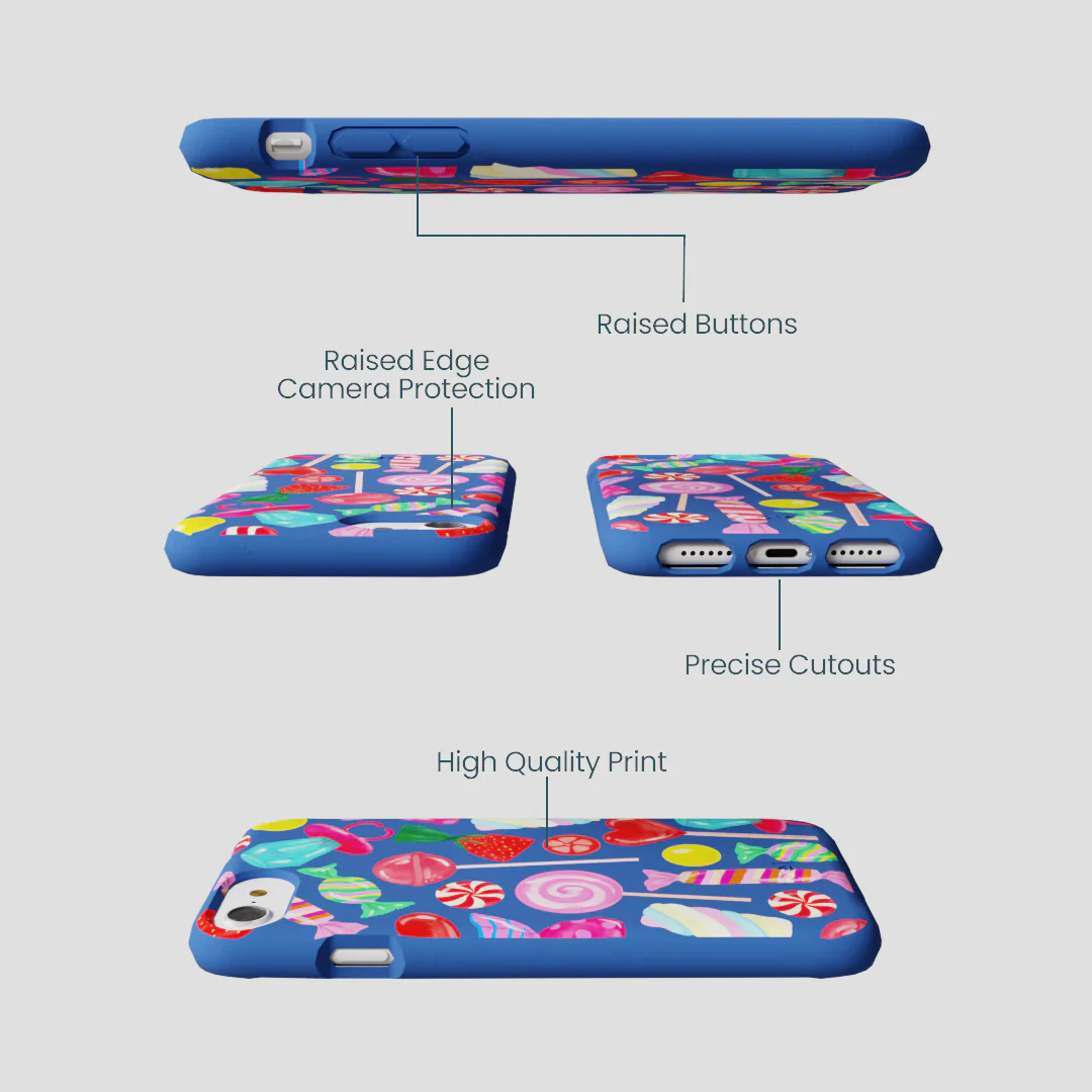 Electric Blue Candy Shop iPhone 6/6s/7/8/SE Case - Image 3