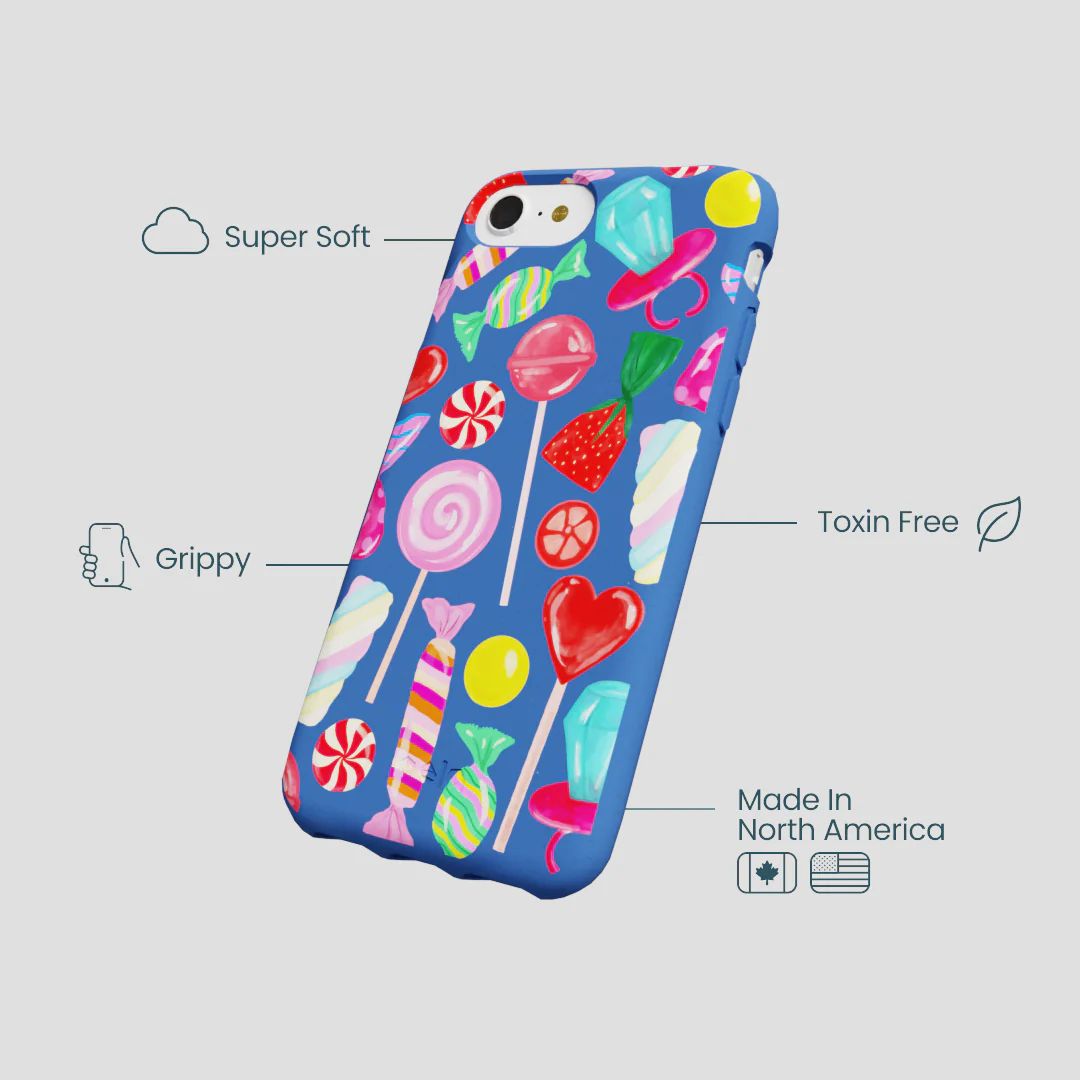 Electric Blue Candy Shop iPhone 6/6s/7/8/SE Case - Image 4