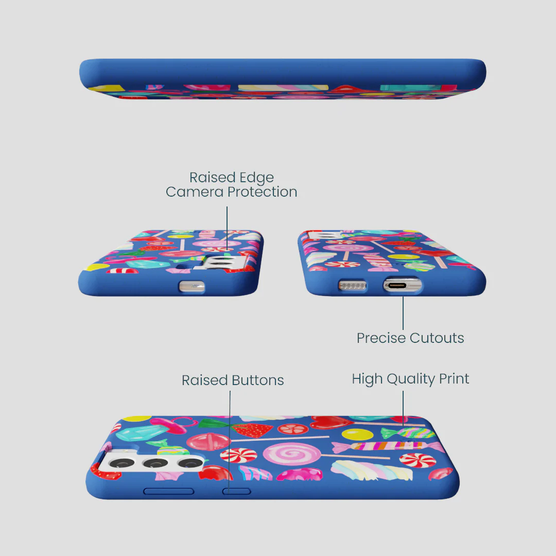 Electric Blue Candy Shop Samsung Galaxy S21 Case - Image 3