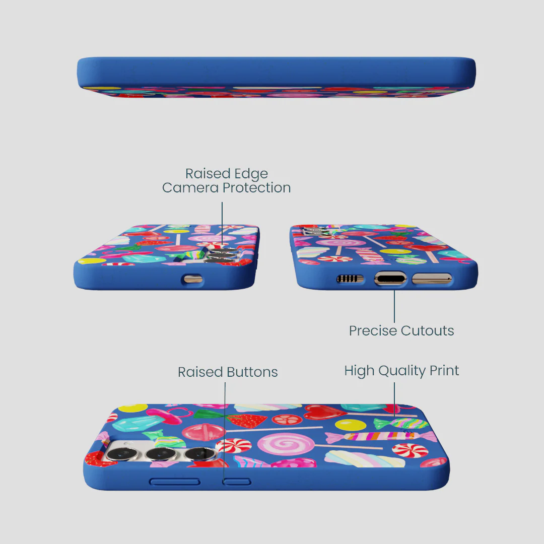 Electric Blue Candy Shop Samsung Galaxy S24 Case - Image 3