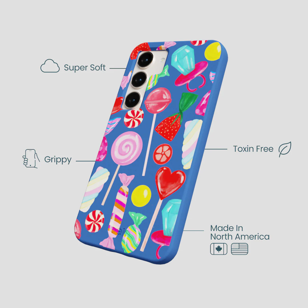 Electric Blue Candy Shop Samsung Galaxy S24 Case - Image 4