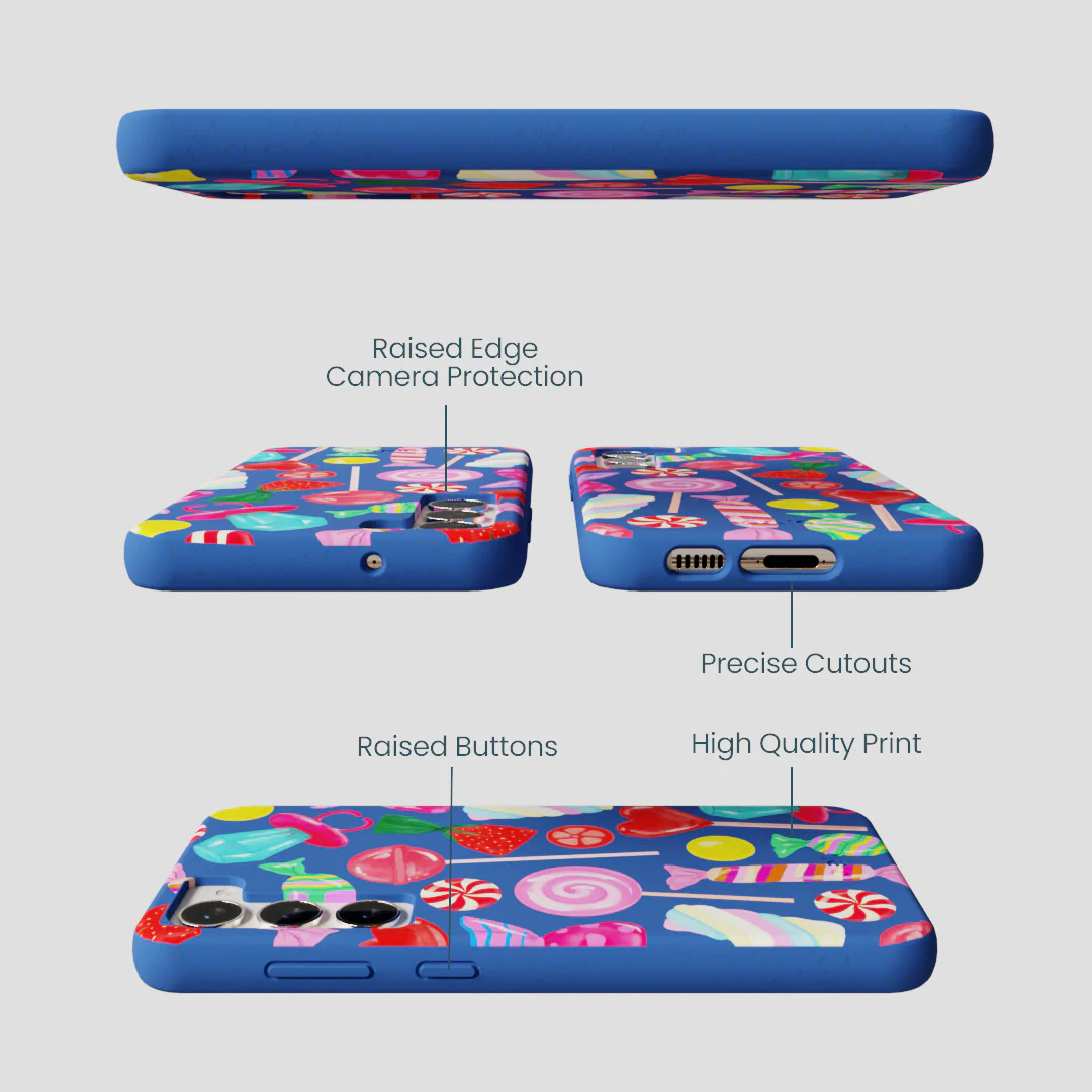 Electric Blue Candy Shop Samsung Galaxy S24+(Plus) Case - Image 3
