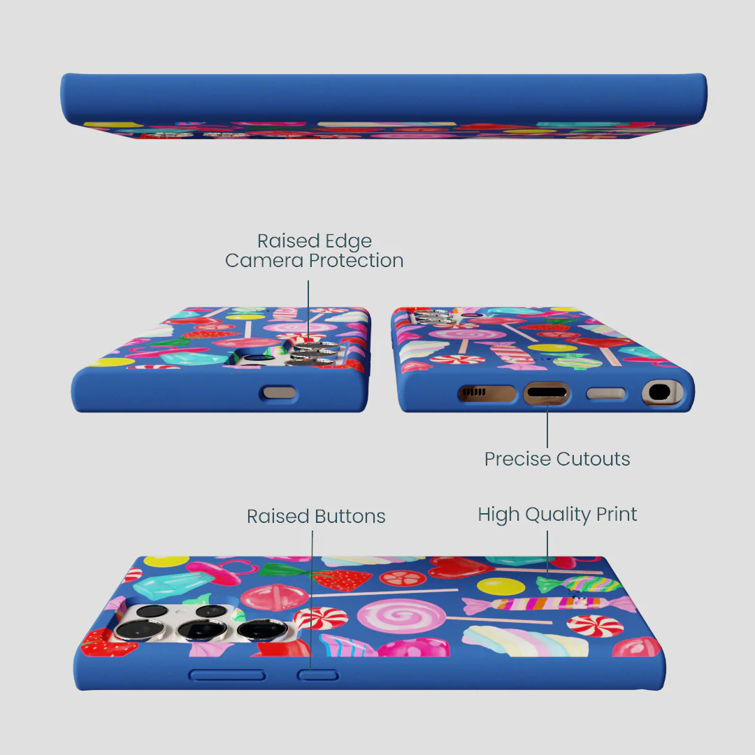 Electric Blue Candy Shop Samsung Galaxy S24 Ultra Case - Image 3