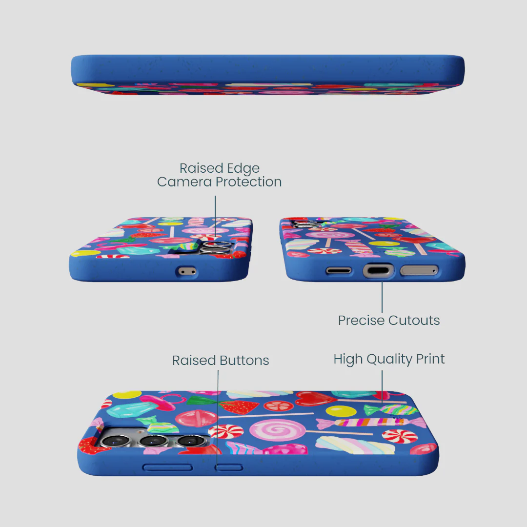 Electric Blue Candy Shop Samsung Galaxy S25 Case - Image 3