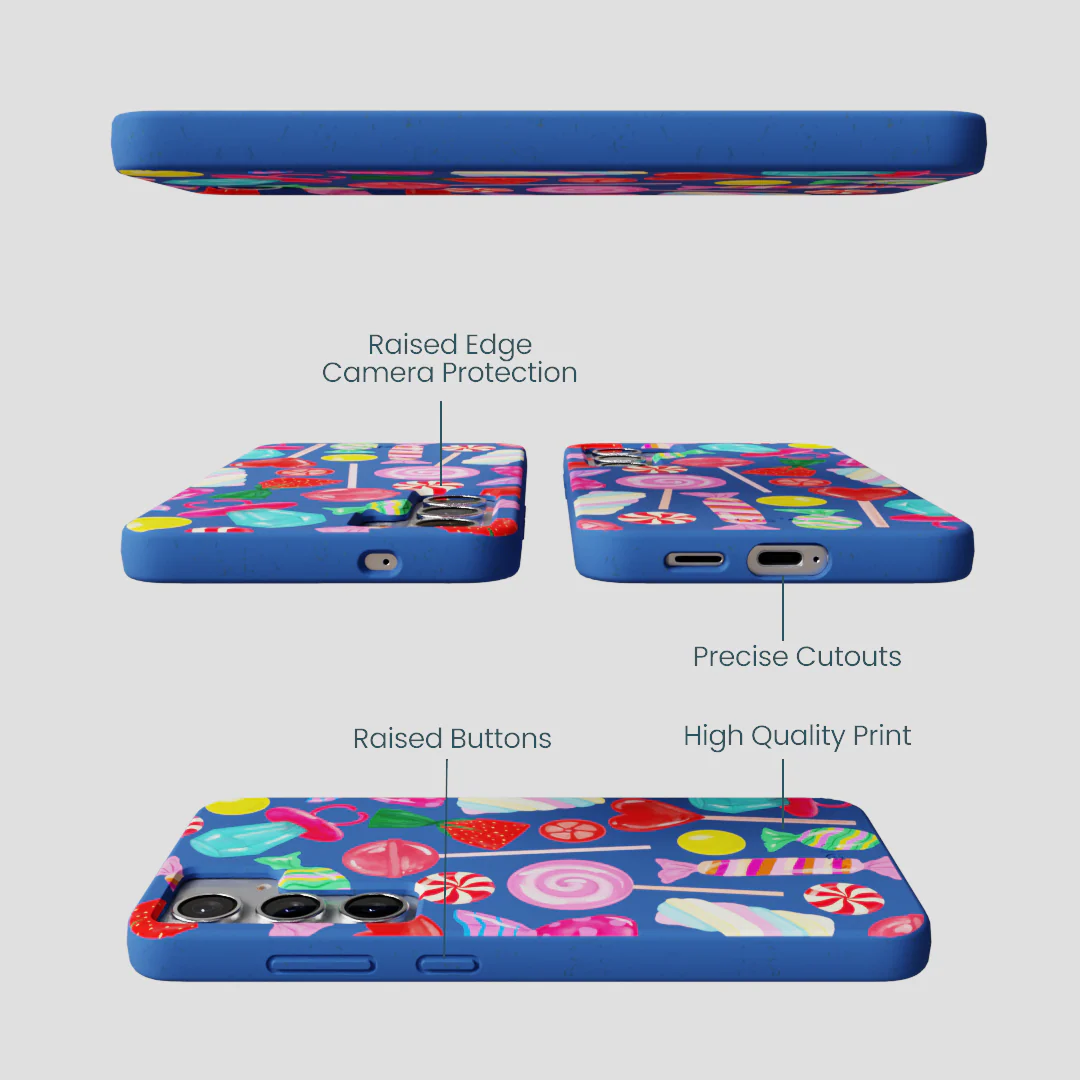 Electric Blue Candy Shop Samsung Galaxy S25+(Plus) Case - Image 3