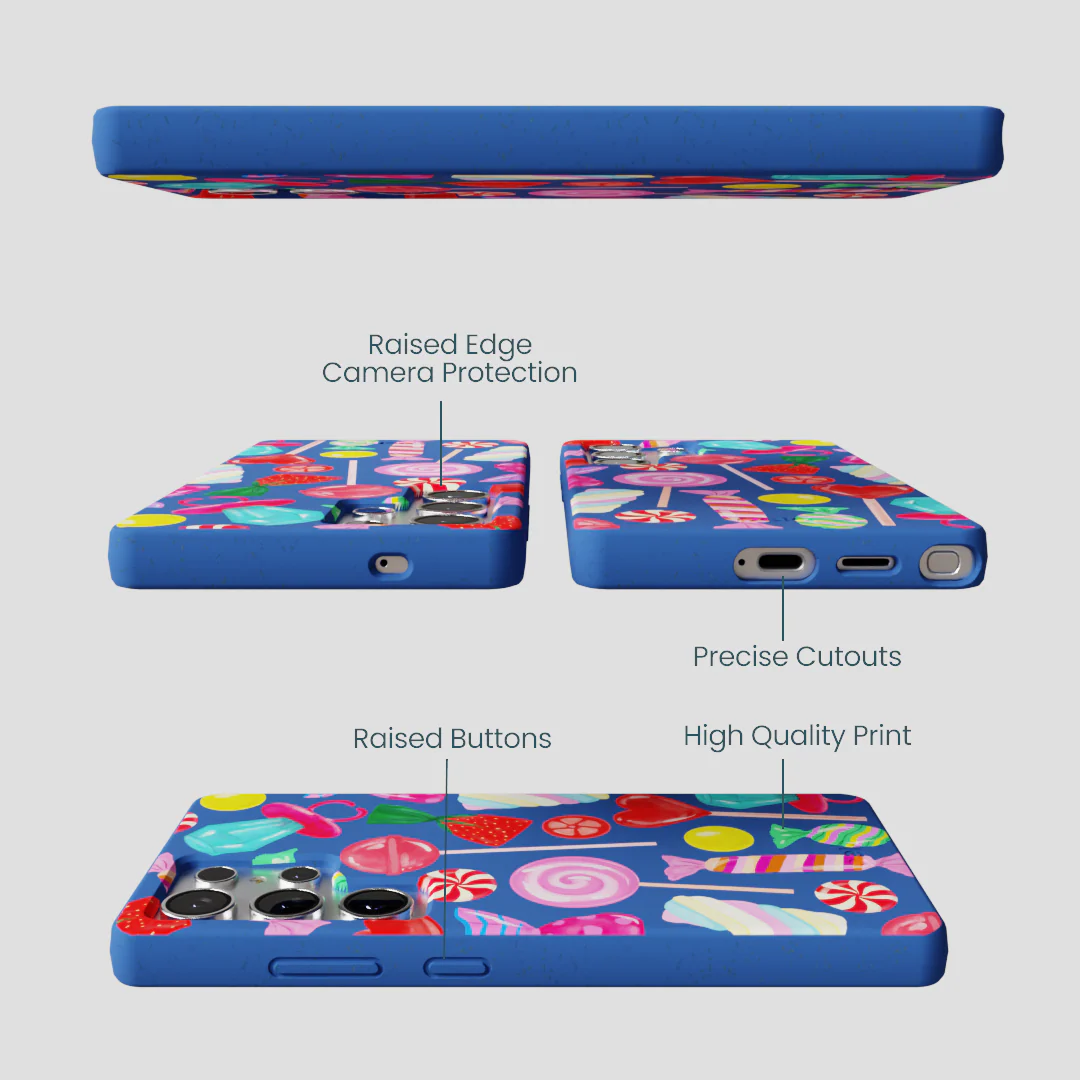 Electric Blue Candy Shop Samsung Galaxy S25 Ultra Case - Image 3