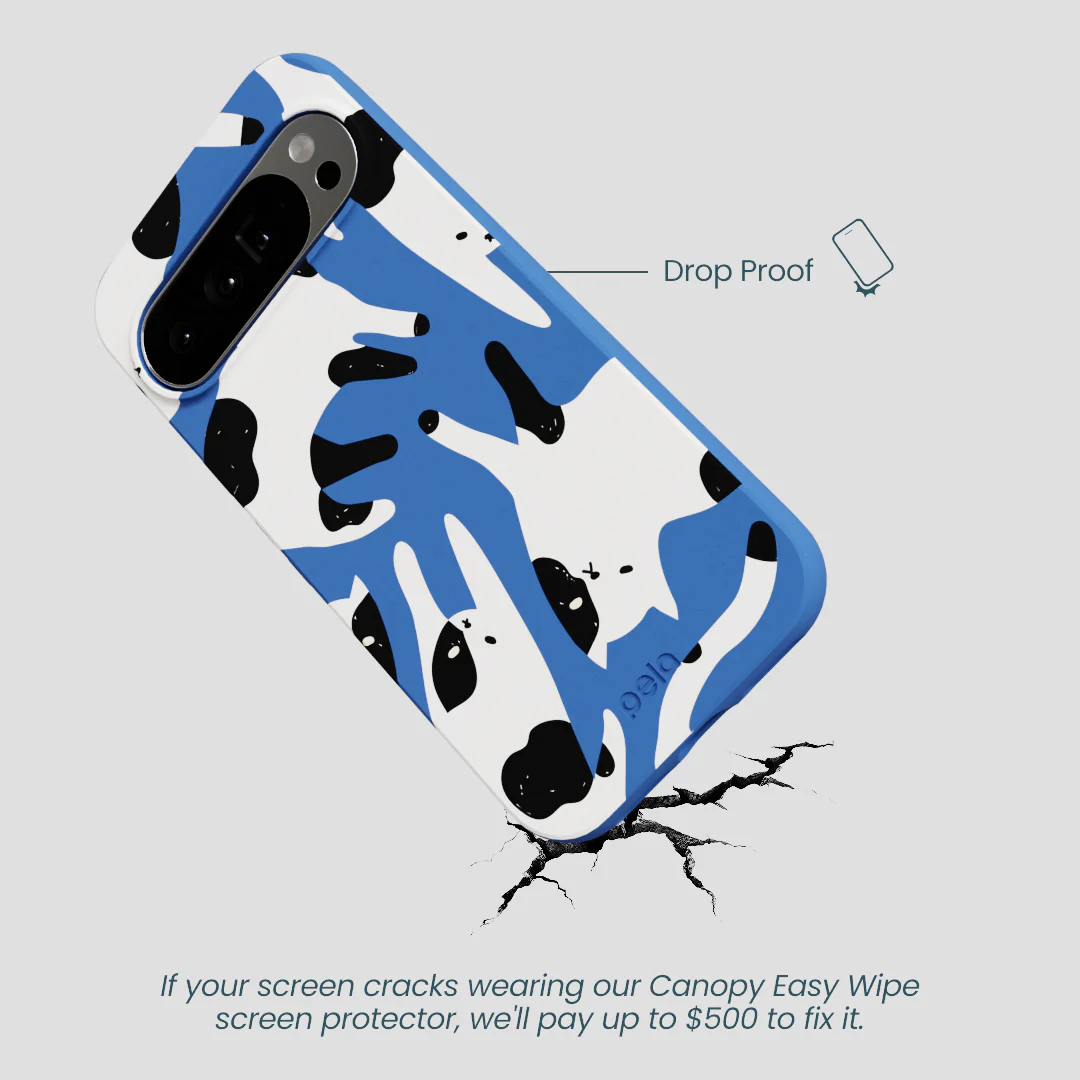 Electric Blue Cat Cow Google Pixel 10 Pro XL Case - Image 4