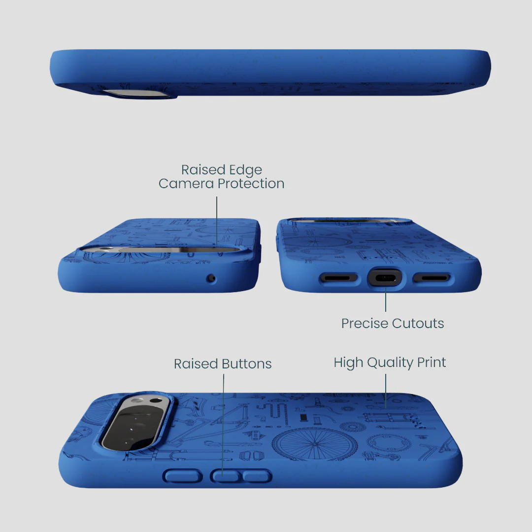Electric Blue Changing Gears Google Pixel 10 Pro XL Case - Image 2