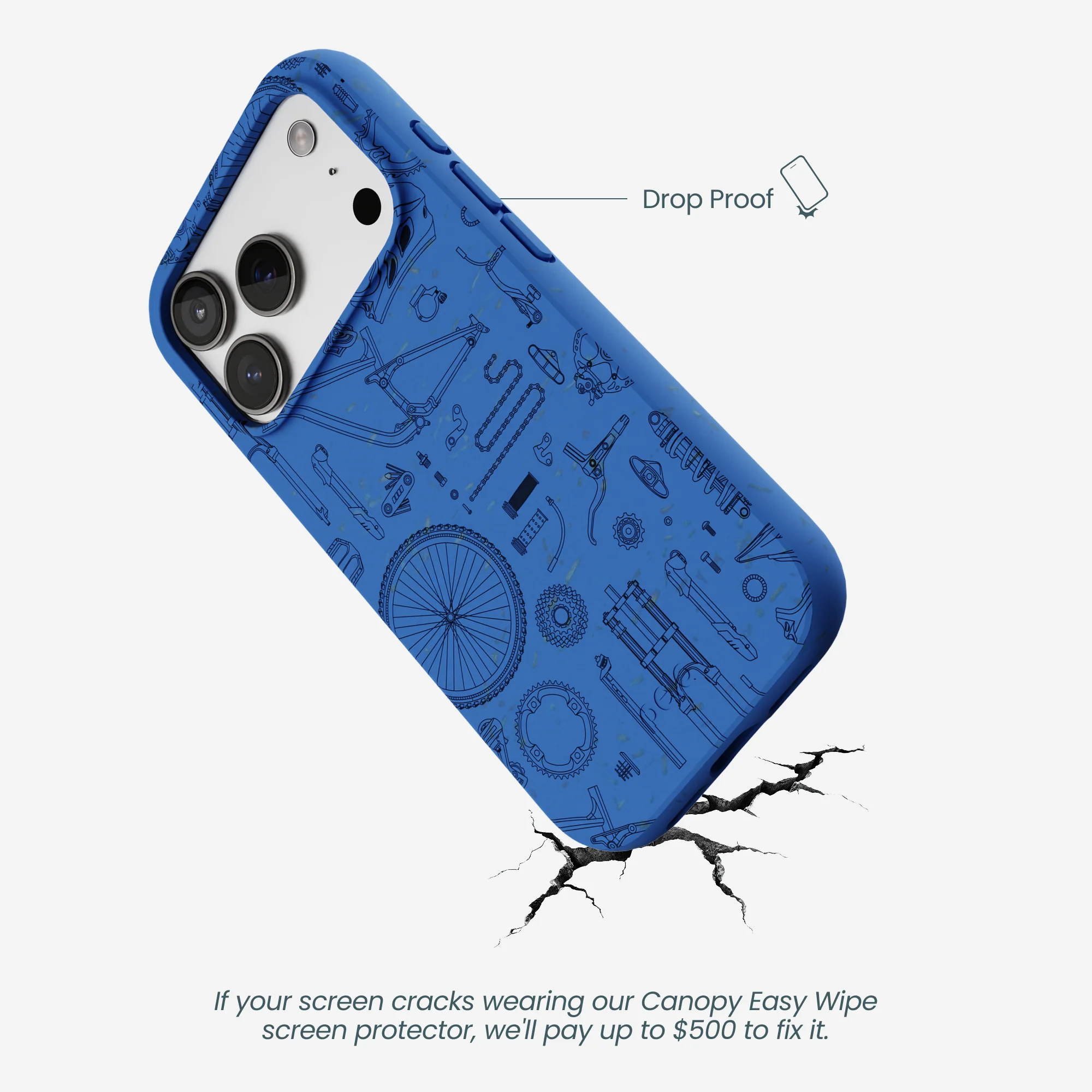 Electric Blue Changing Gears iPhone 17 Pro Case - Image 5
