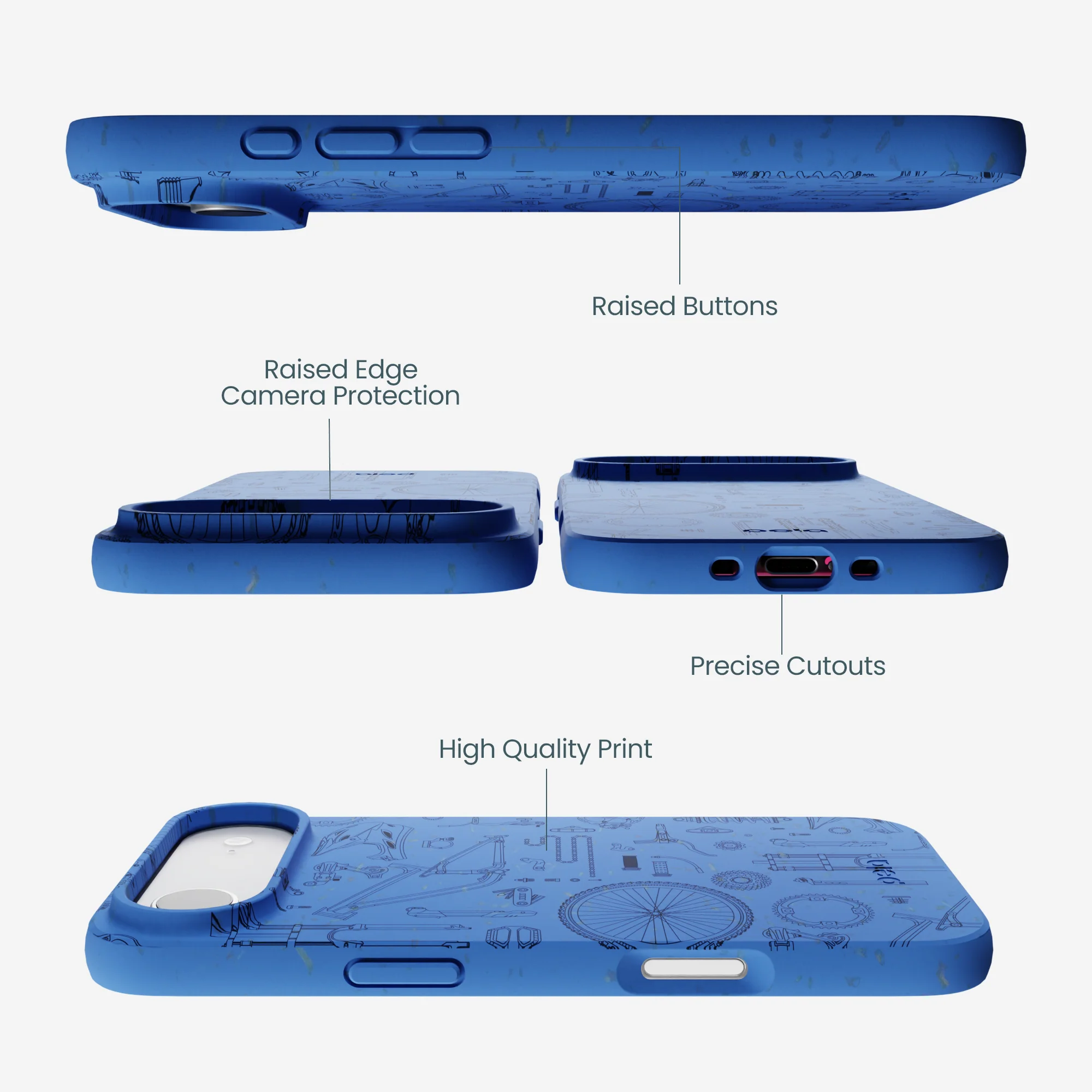 Electric Blue Changing Gears iPhone Air Case - Image 3