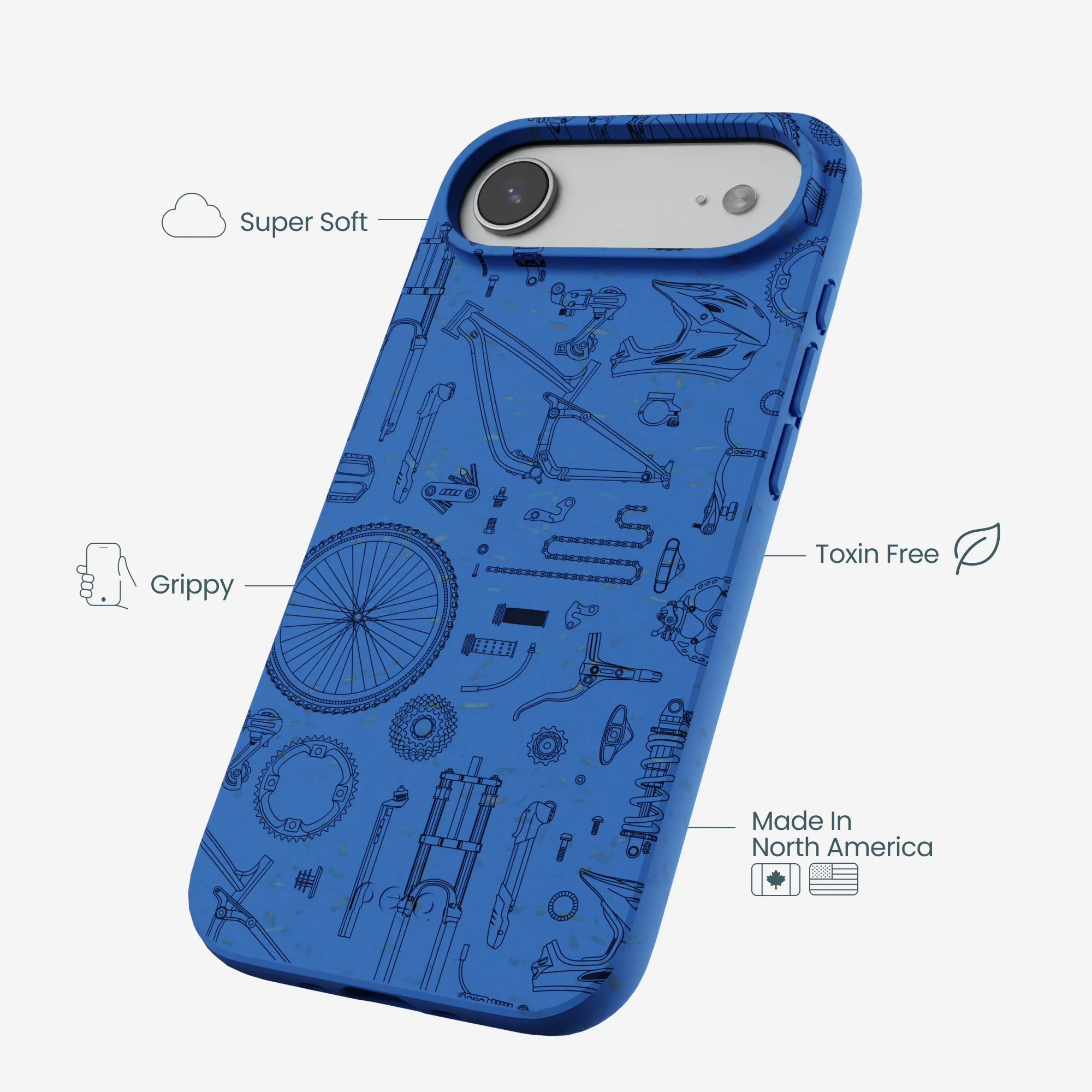 Electric Blue Changing Gears iPhone Air Case - Image 4