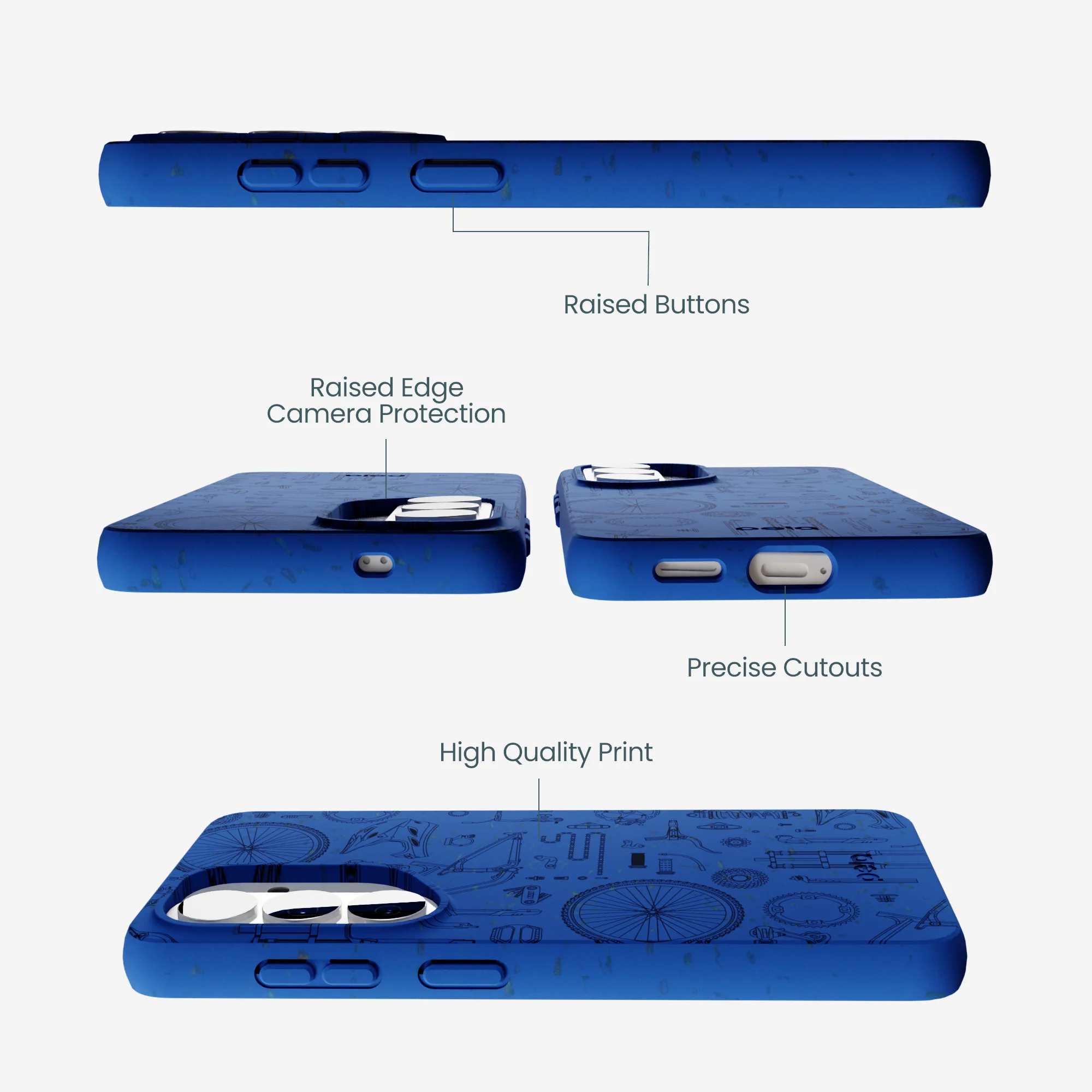 Electric Blue Changing Gears Samsung Galaxy S26 Case - Image 2