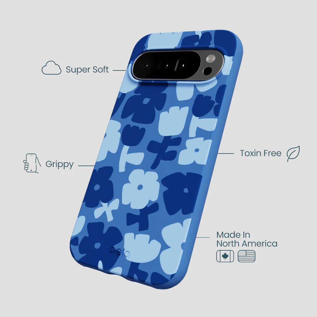 Electric Blue Daydream Blooms Google Pixel 10 Pro XL Case - Image 4