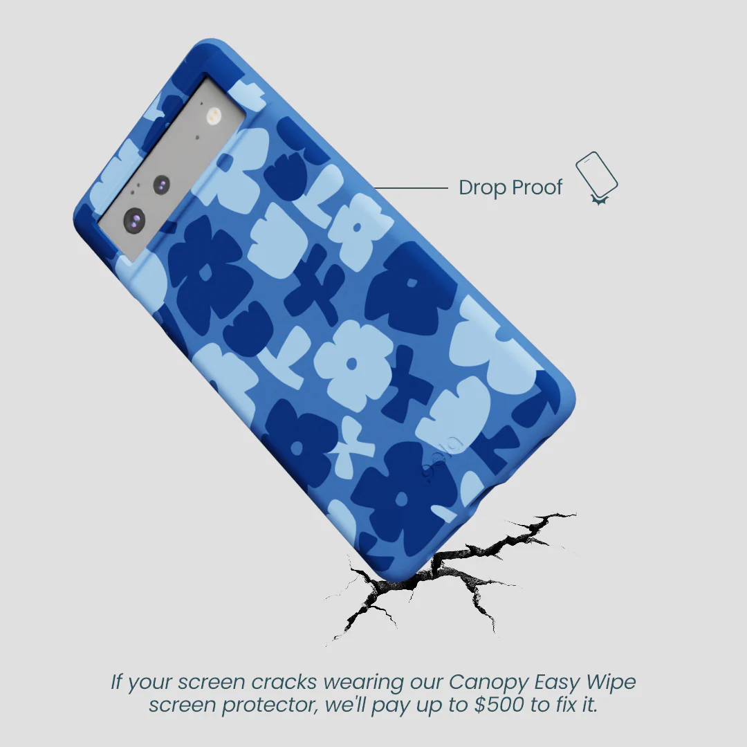Electric Blue Daydream Blooms Google Pixel 6a Case - Image 5