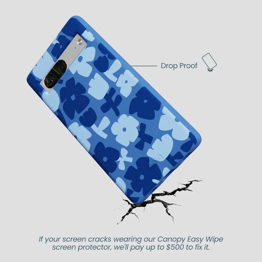 Electric Blue Daydream Blooms Google Pixel 7a Case - Image 5