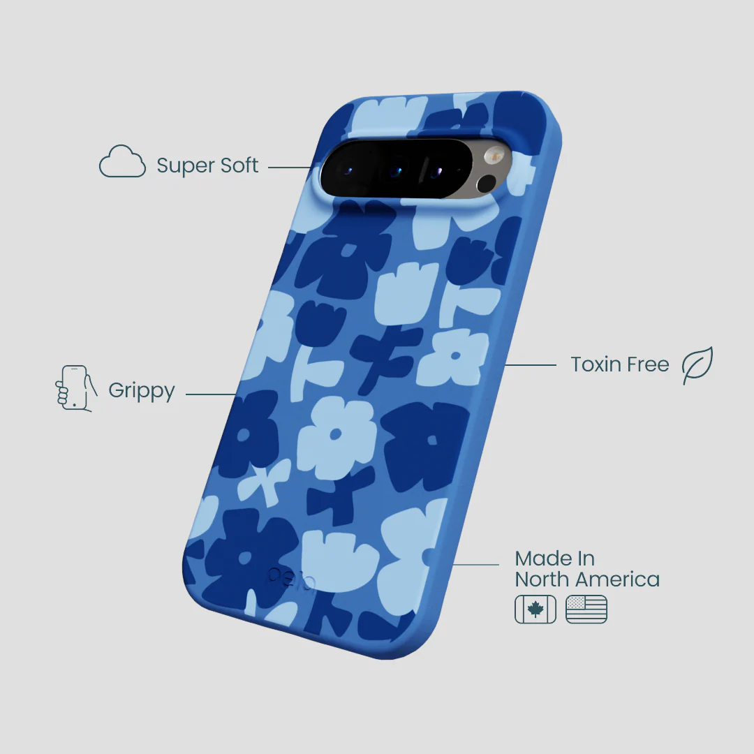 Electric Blue Daydream Blooms Google Pixel 9/9 Pro Case - Image 4