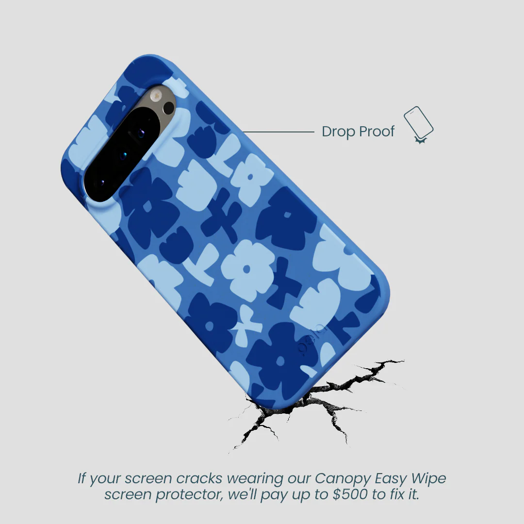 Electric Blue Daydream Blooms Google Pixel 9/9 Pro Case - Image 5