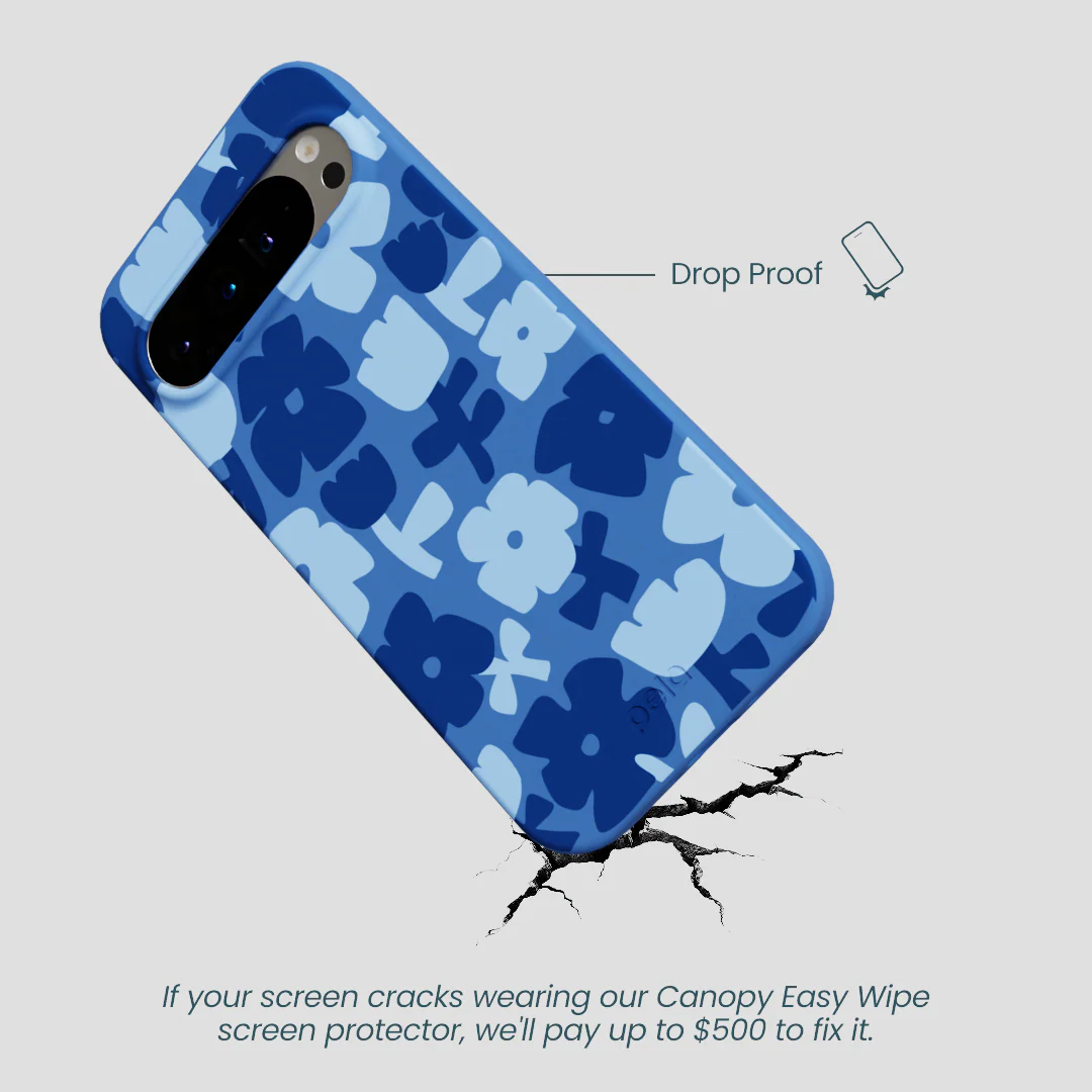 Electric Blue Daydream Blooms Google Pixel 9 Pro XL Case - Image 5