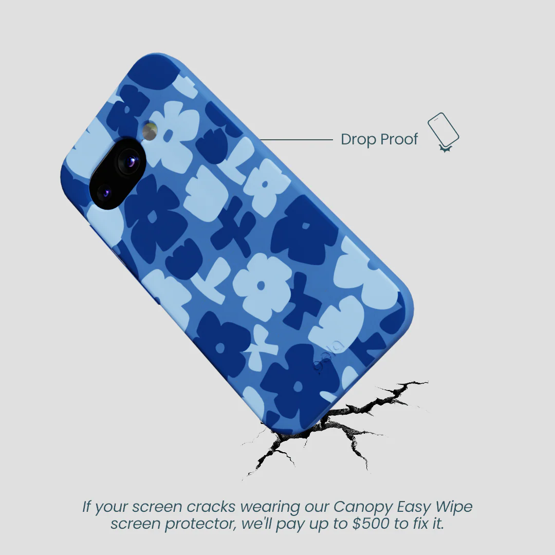Electric Blue Daydream Blooms Google Pixel 9a Case - Image 5