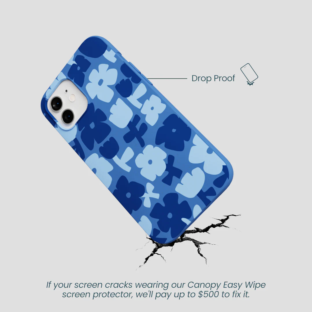 Electric Blue Daydream Blooms iPhone 12/ iPhone 12 Pro Case - Image 5