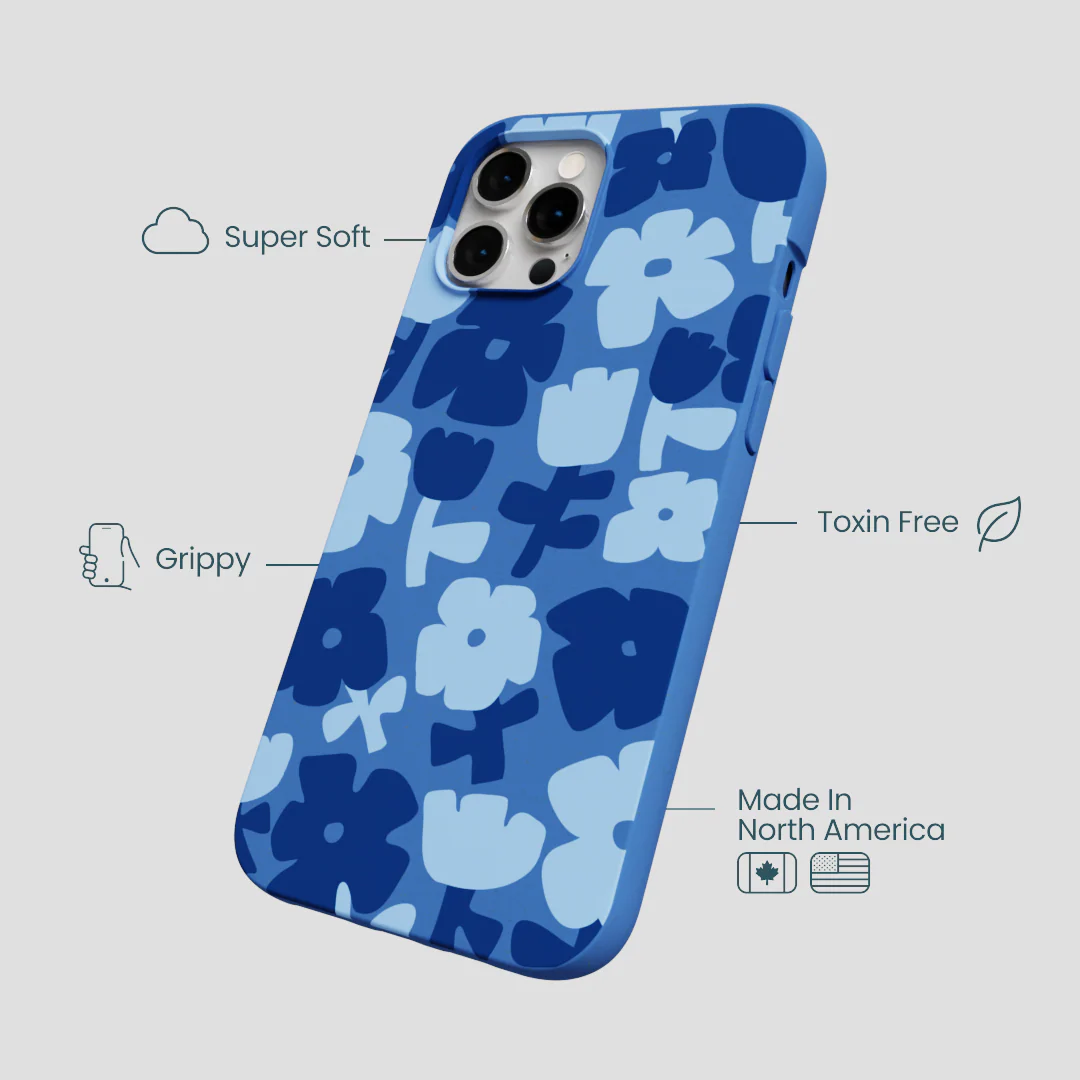 Electric Blue Daydream Blooms iPhone 12 Pro Max Case - Image 4