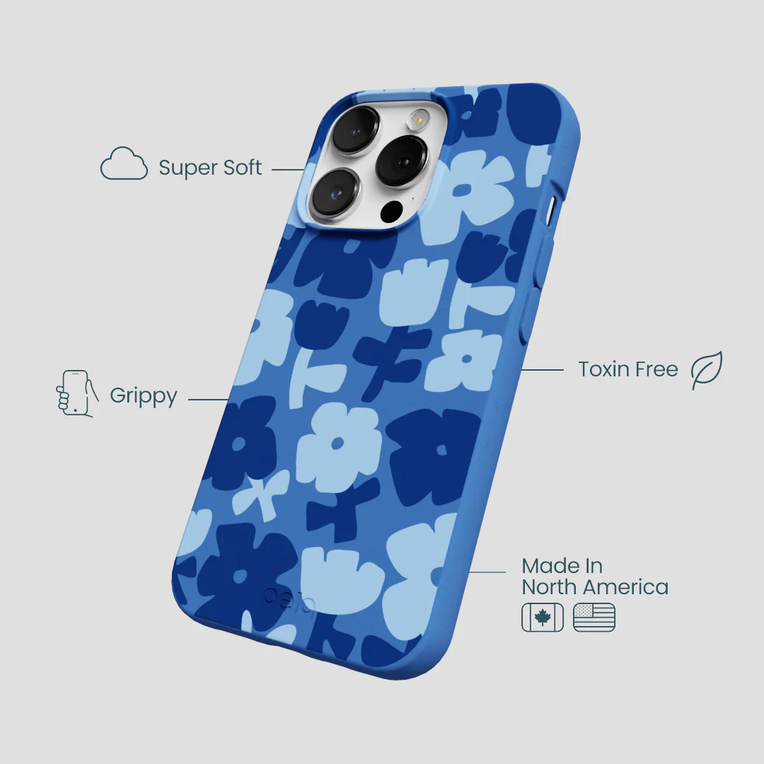 Electric Blue Daydream Blooms iPhone 13 Pro Max Case - Image 4