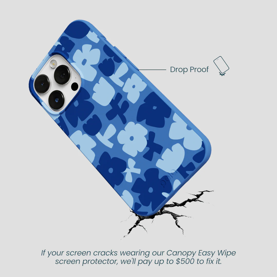 Electric Blue Daydream Blooms iPhone 13 Pro Max Case - Image 5