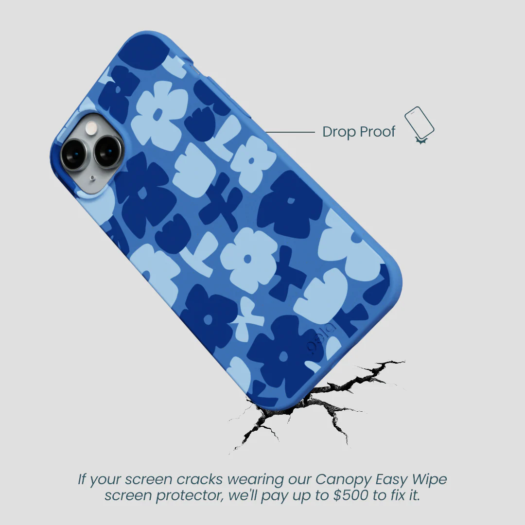 Electric Blue Daydream Blooms iPhone 14 Plus Case - Image 5