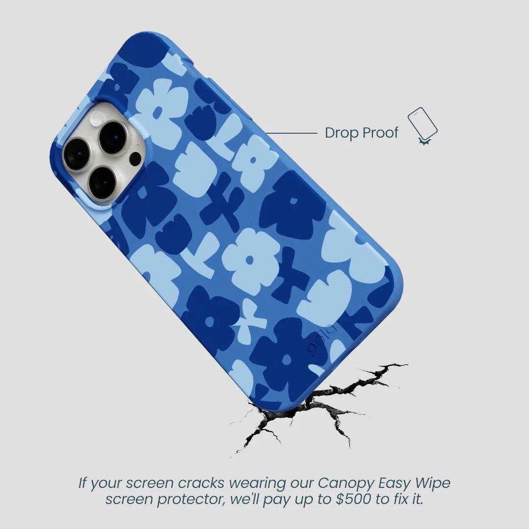 Electric Blue Daydream Blooms iPhone 14 Pro Max Case - Image 5