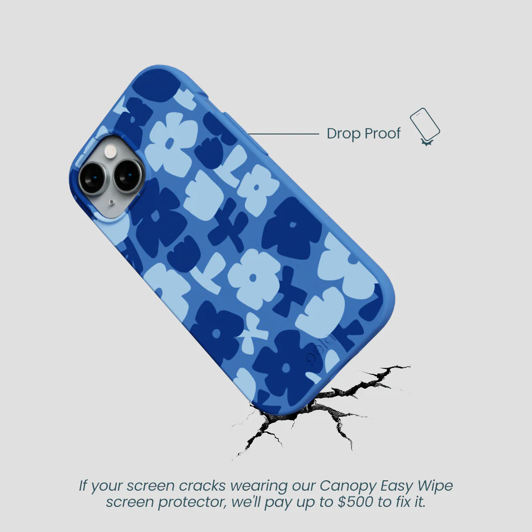 Electric Blue Daydream Blooms iPhone 15 Case - Image 5
