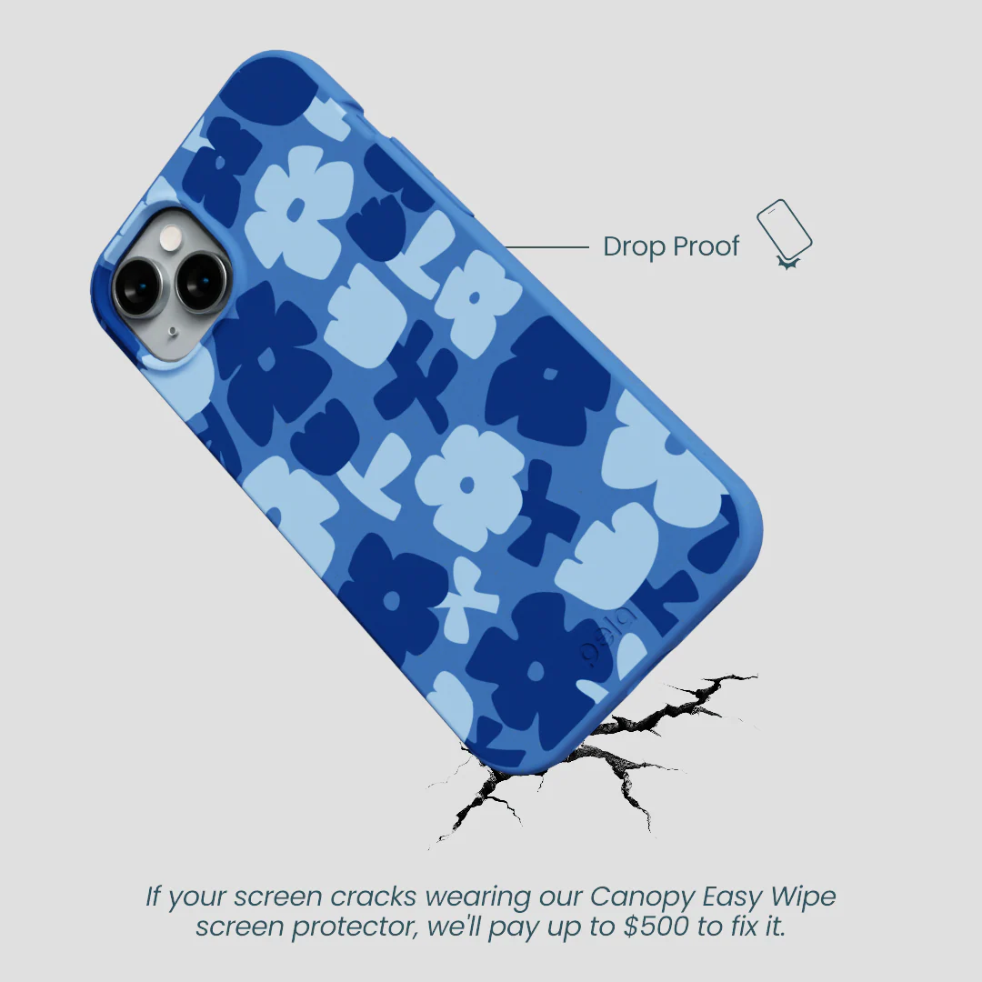 Electric Blue Daydream Blooms iPhone 15 Plus Case - Image 5