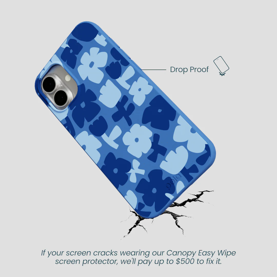 Electric Blue Daydream Blooms iPhone 16 Plus Case - Image 5