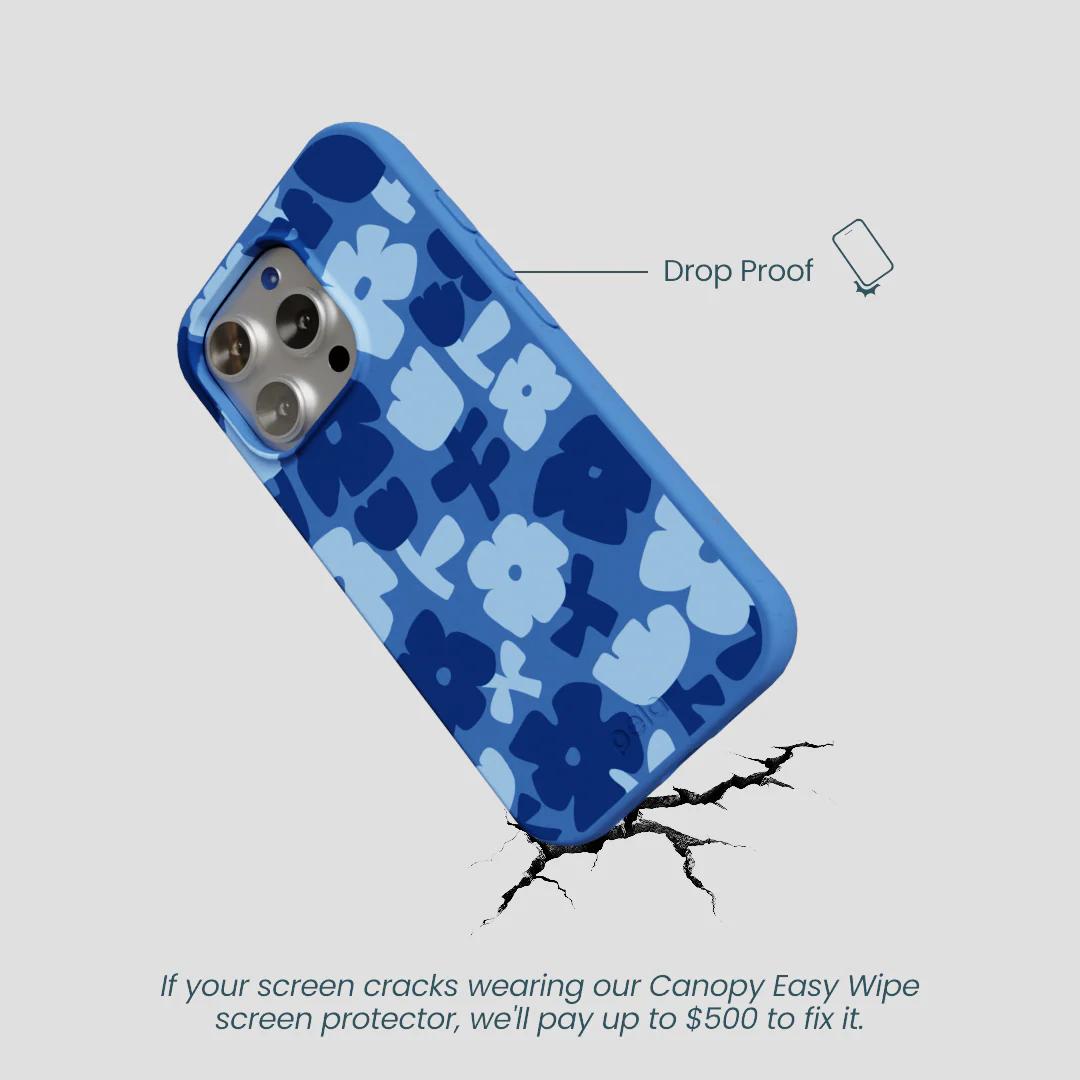 Electric Blue Daydream Blooms iPhone 16 Pro Case - Image 5