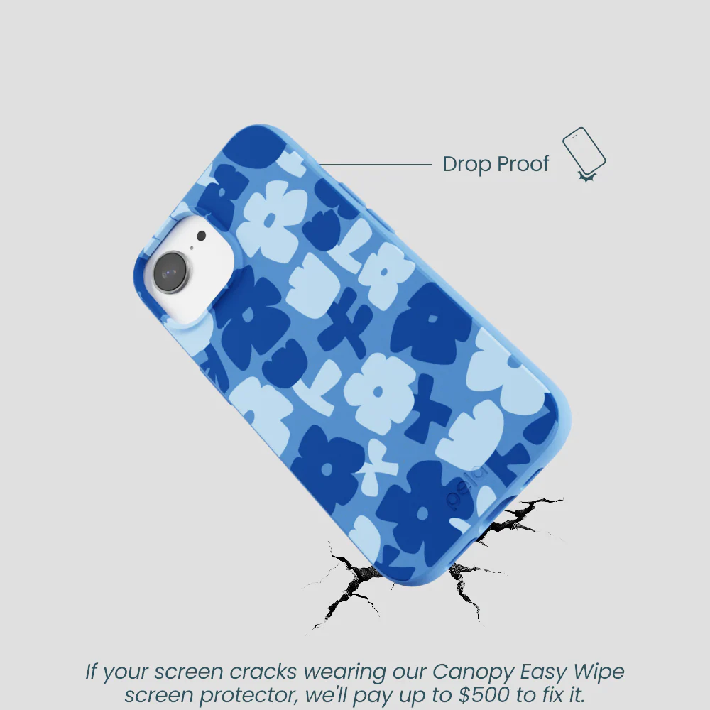 Electric Blue Daydream Blooms iPhone 16e/17e Case - Image 5