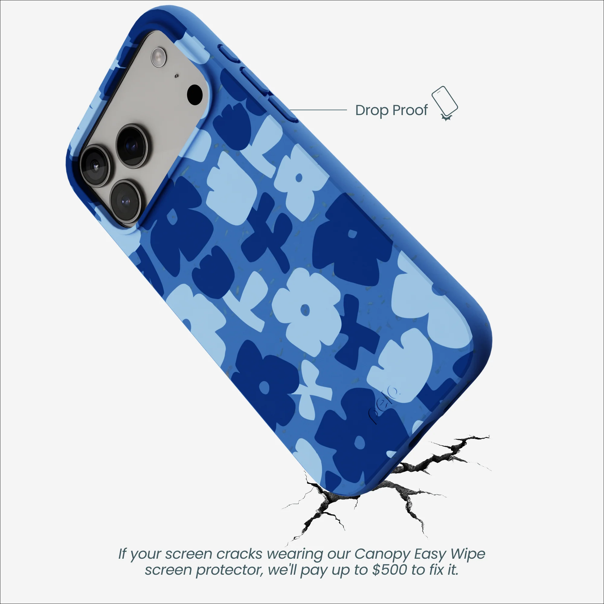 Electric Blue Daydream Blooms iPhone 17 Pro Max Case - Image 5