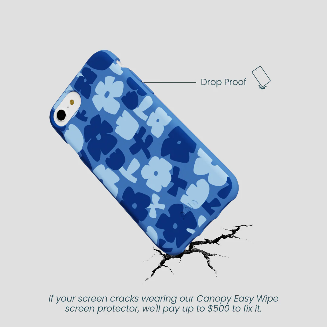 Electric Blue Daydream Blooms iPhone 6/6s/7/8/SE Case - Image 5