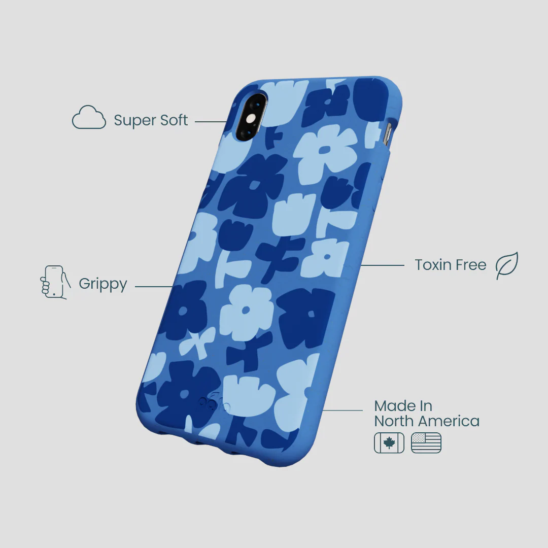 Electric Blue Daydream Blooms iPhone XR Case - Image 4