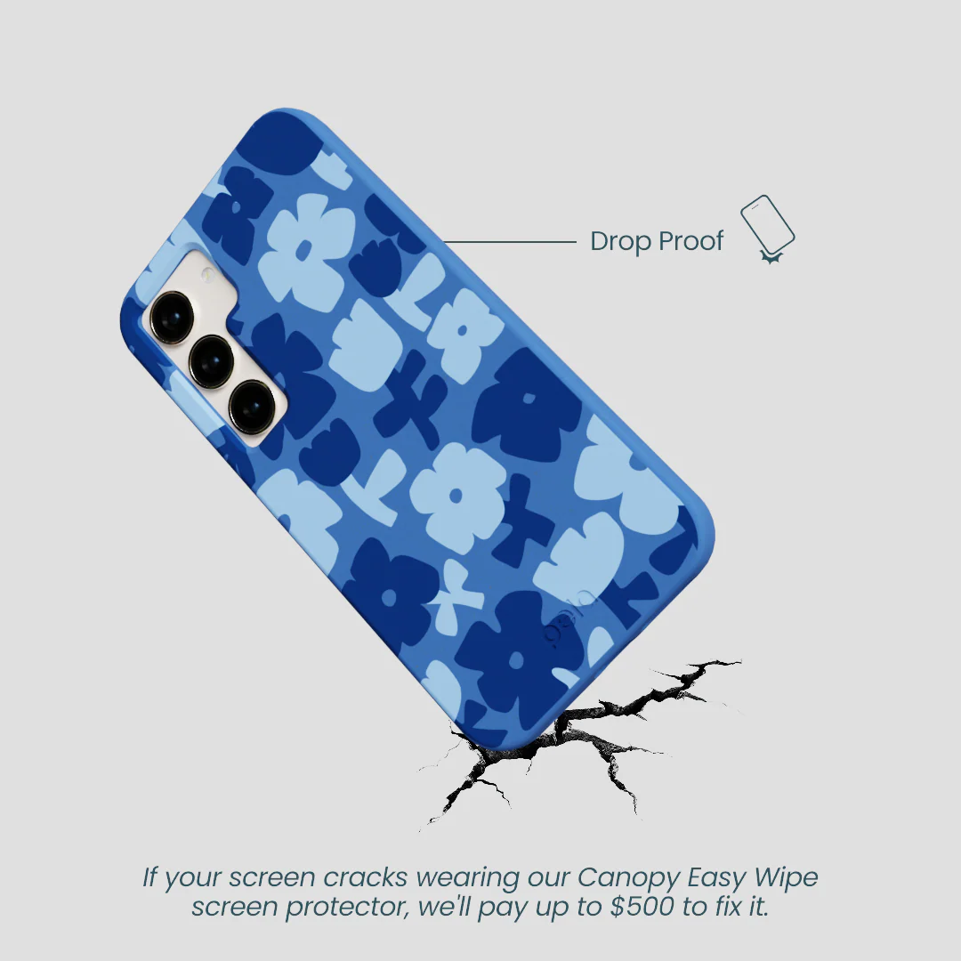 Electric Blue Daydream Blooms Samsung Galaxy S24 Case - Image 5