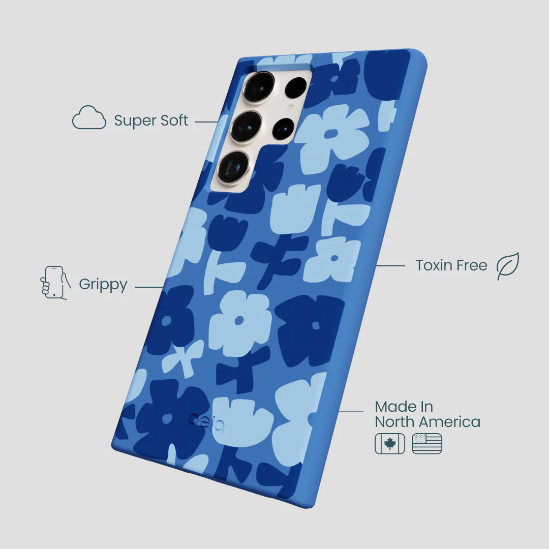 Electric Blue Daydream Blooms Samsung Galaxy S24 Ultra Case - Image 4