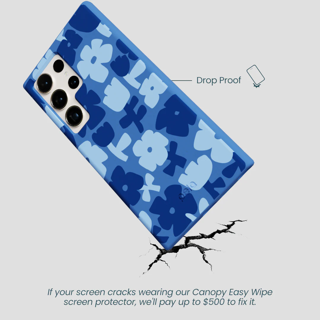 Electric Blue Daydream Blooms Samsung Galaxy S24 Ultra Case - Image 5